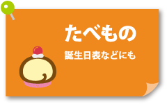 食べ物の壁面飾り